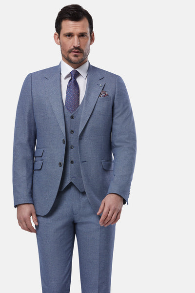 Prague Blue 3 Piece Suit By Benetti Menswear