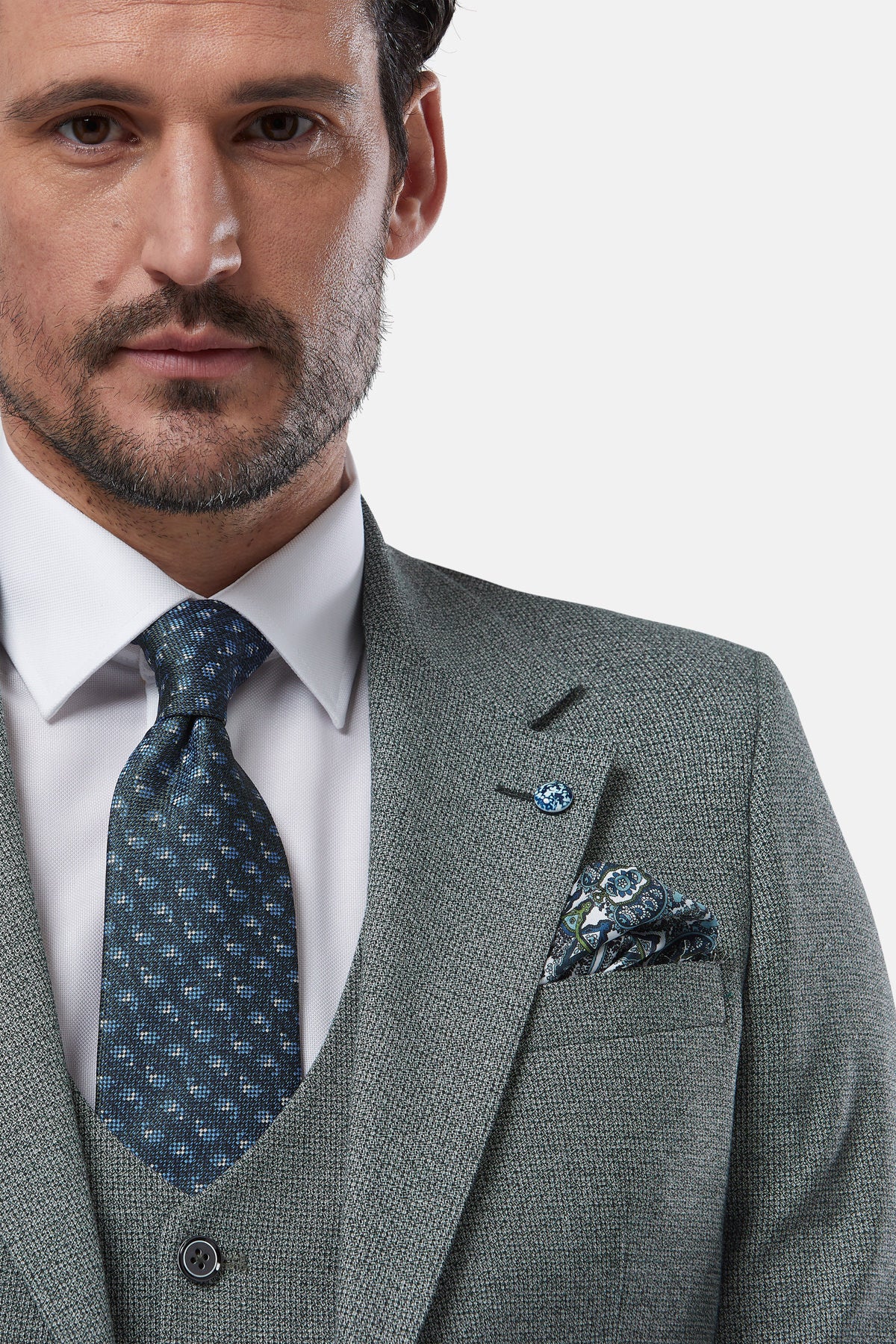 Prague Sage 3 Piece Suit By Benetti Menswear
