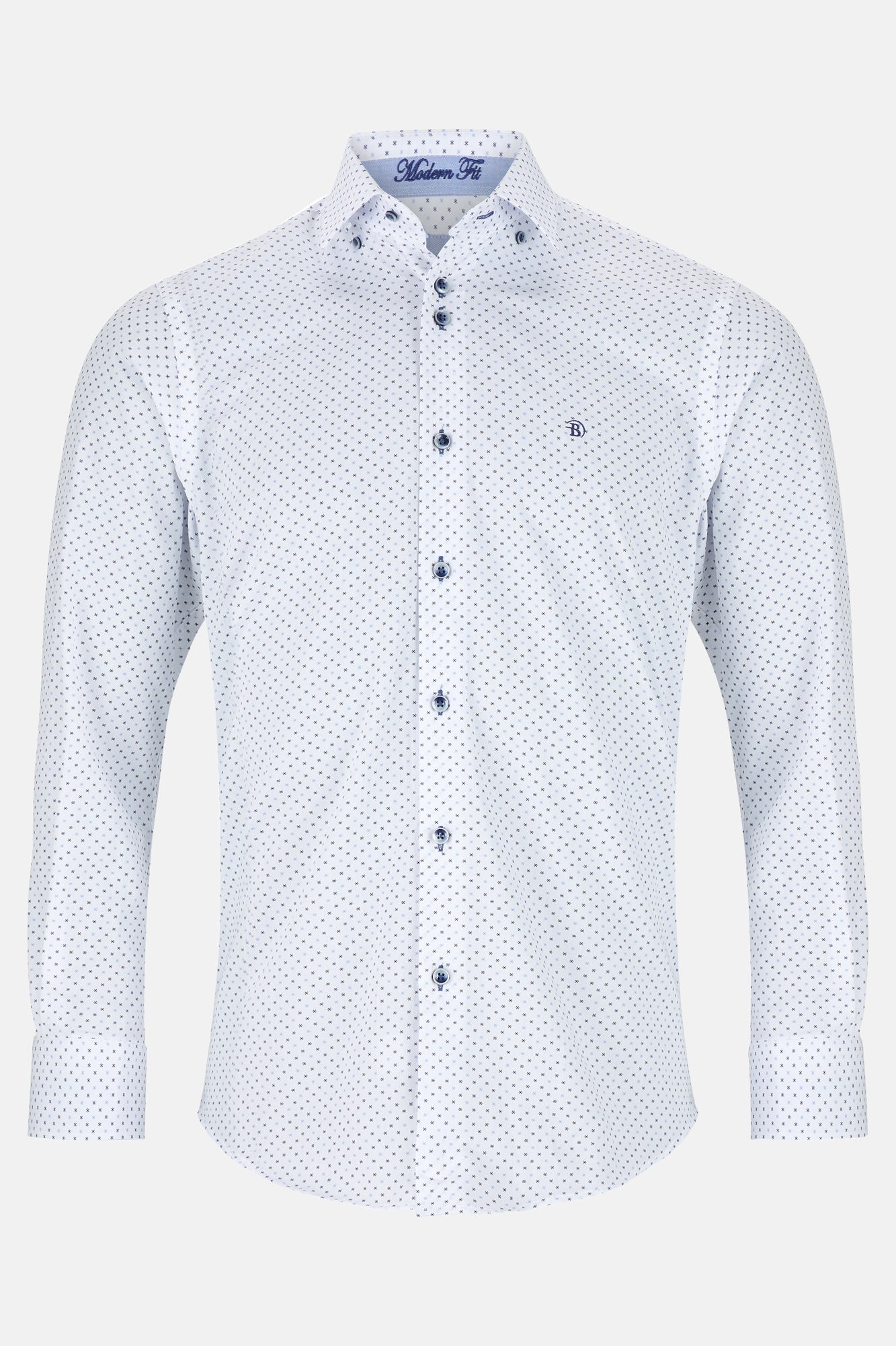 Suva Blue Long Sleeve Benetti Shirt