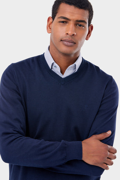 V Neck Navy
