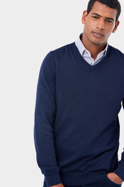 V Neck Navy