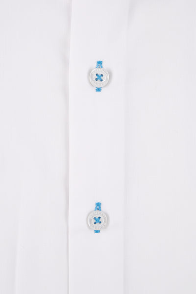 OBJ Slim Fit Formal Shirt: White