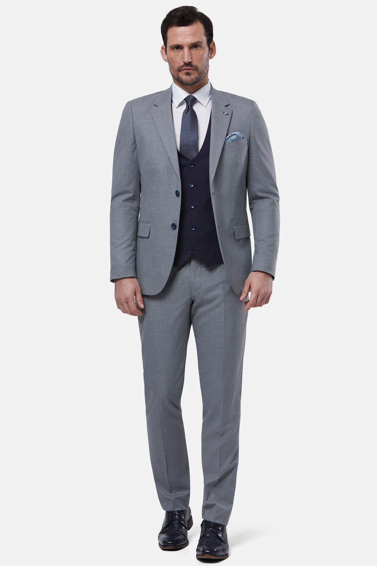 Zagreb Silver 3 Piece Suit