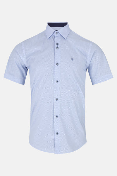 Barker Blue Short Sleeved Shirt By Benetti Menswear