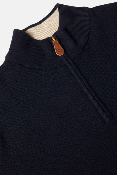 Dawson Navy Qtr Zip By Benetti Menswear