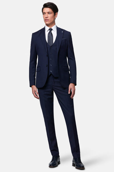 Edina Navy 3PC Suit By Benetti Menswear