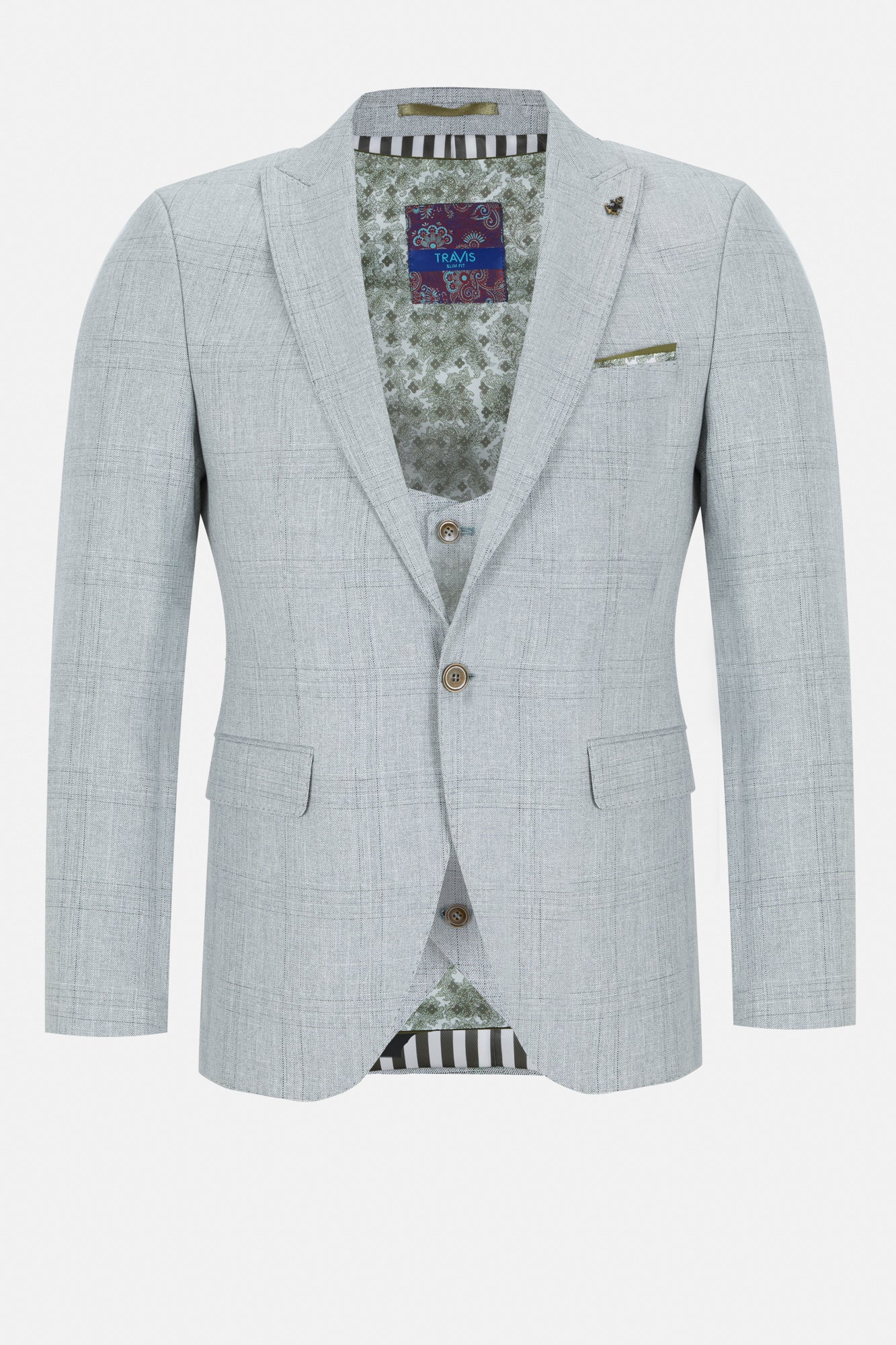 Eiffel Sage Slim Fit Suit 