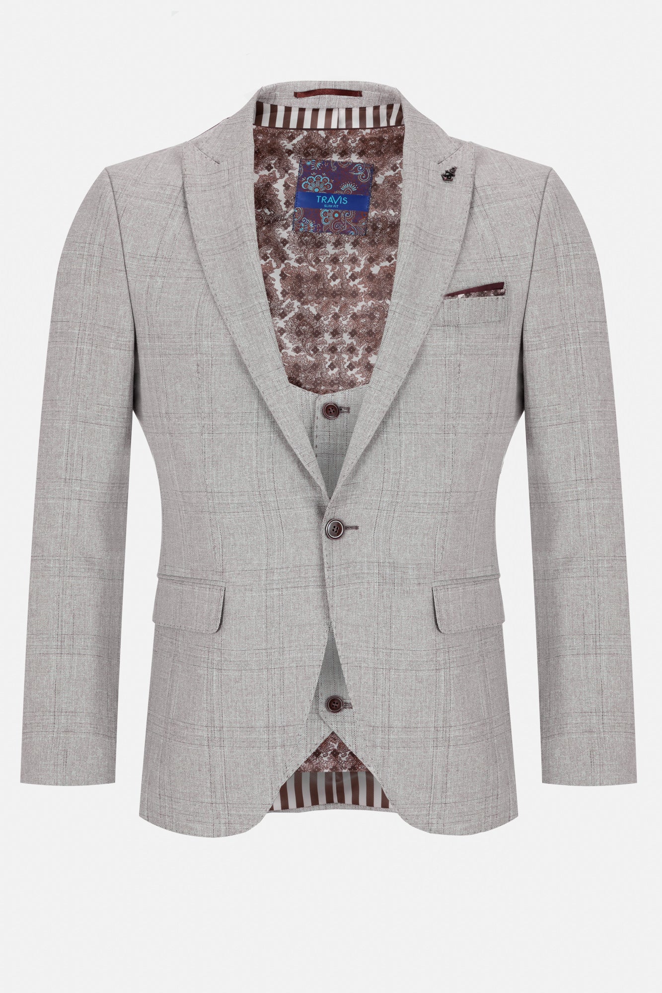 Eiffel Stone Slim Fit Suit 