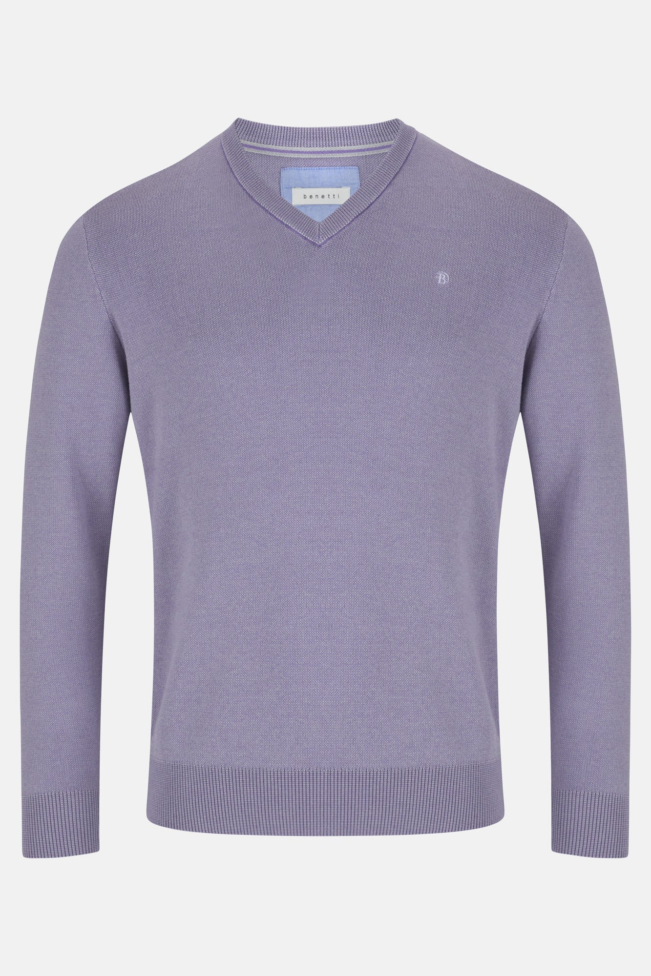 Gale Lilac V Neck Sweater By Benetti Menswear 