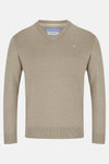 Gale Sand V Neck Sweater By Benetti Menswear