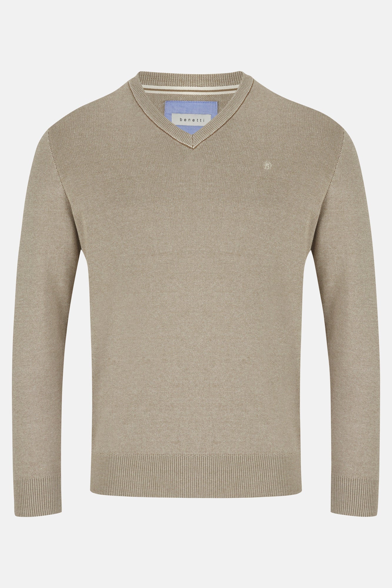 Gale Sand V Neck Sweater By Benetti Menswear 