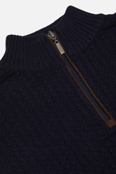 Gordon Qtr Zip Navy