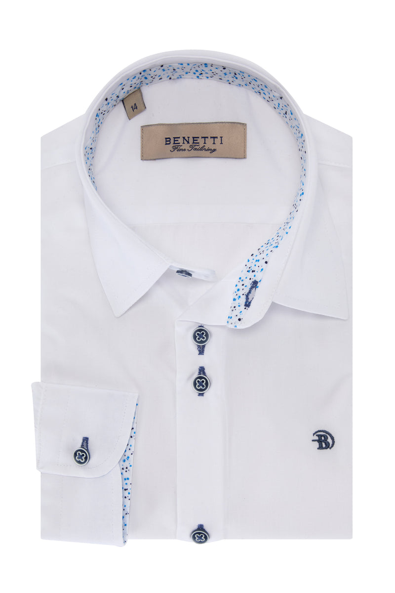 Benetti Boys Leo White Shirt 