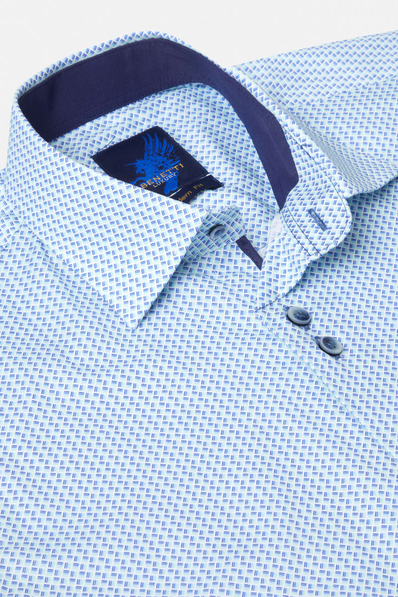 Luke Teal L/S Shirt By Benetti Menswear 