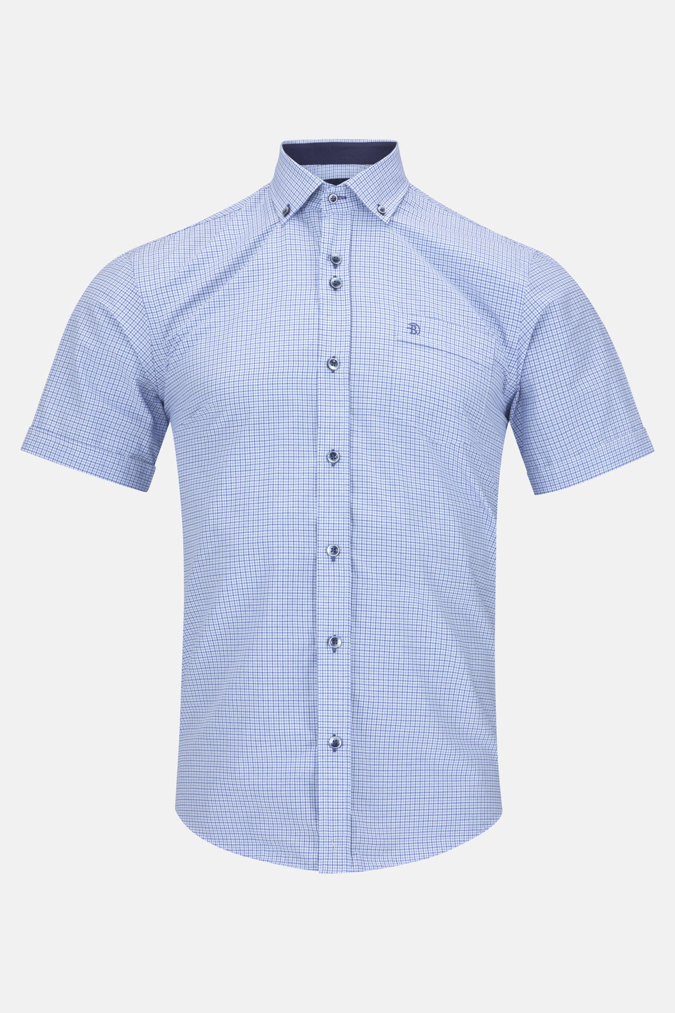 Milo Blue Short Sleeve Shirt By Benetti Menswear 