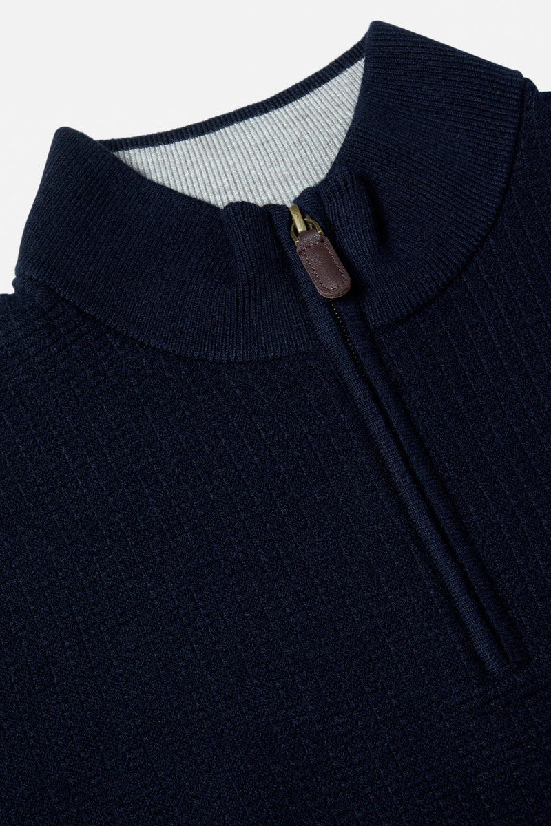 Oliver Navy Qtr Zip