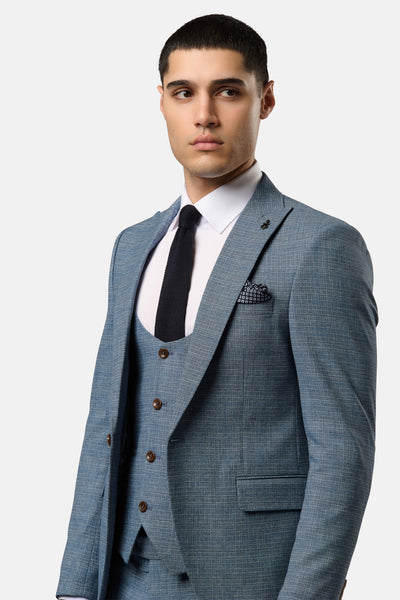 Scott Blue 3pc Slim Fit Suit 02