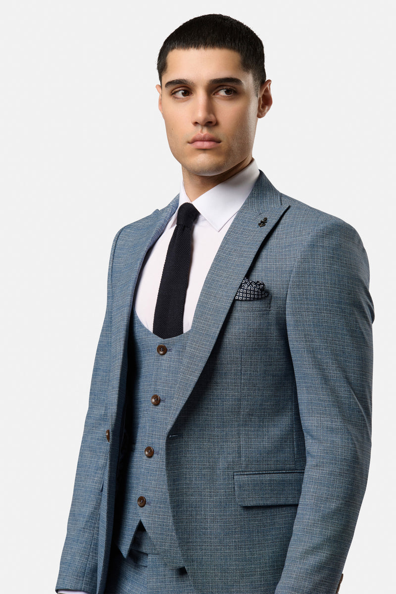 Scott Blue 3pc Slim Fit Suit 01