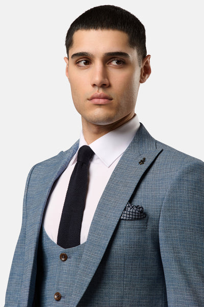 Scott Blue 3pc Slim Fit Suit 01