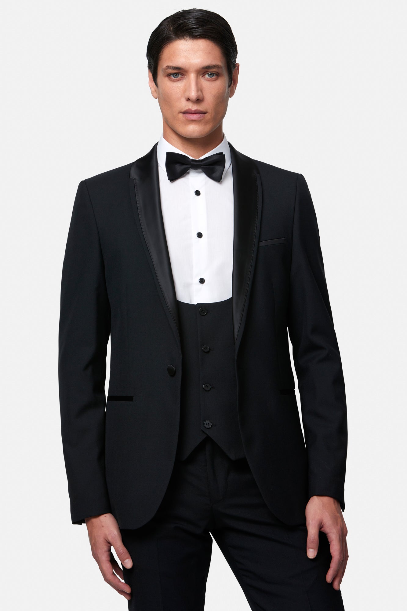 Shawl Tuxedo Black 3PC - Benetti Menswear