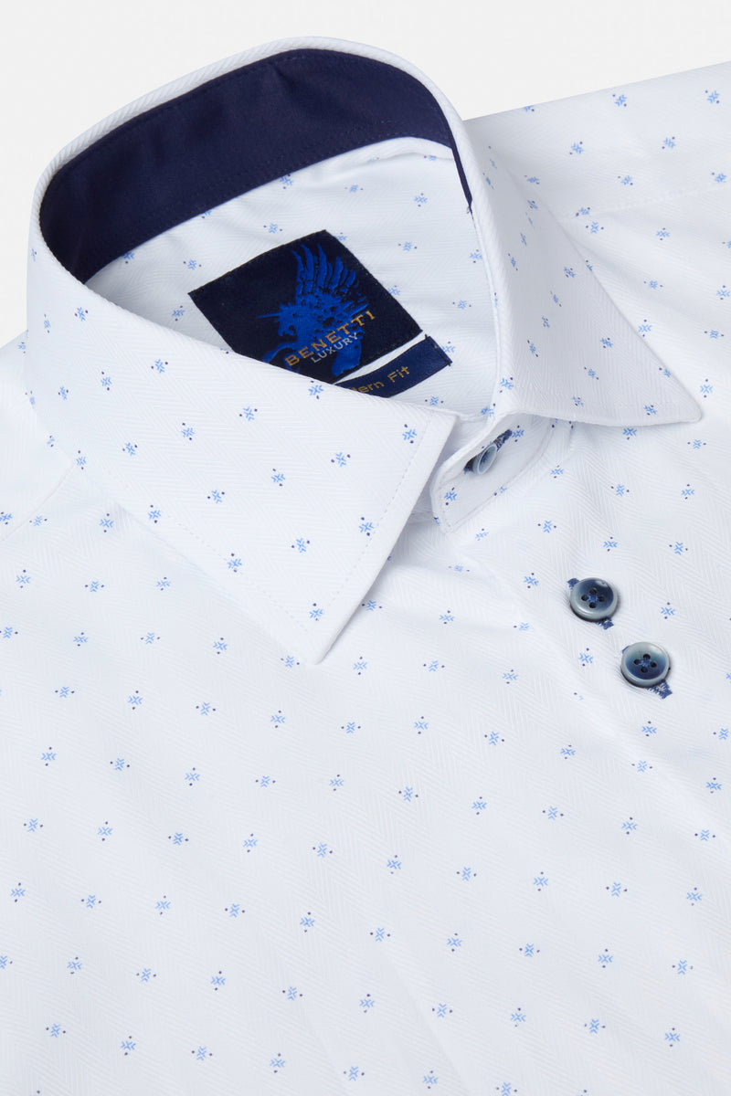 Theo Blue L/S Shirt By Benetti Menswear 