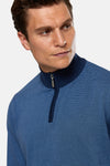 Barrow Blue Quarter Zip Sweater