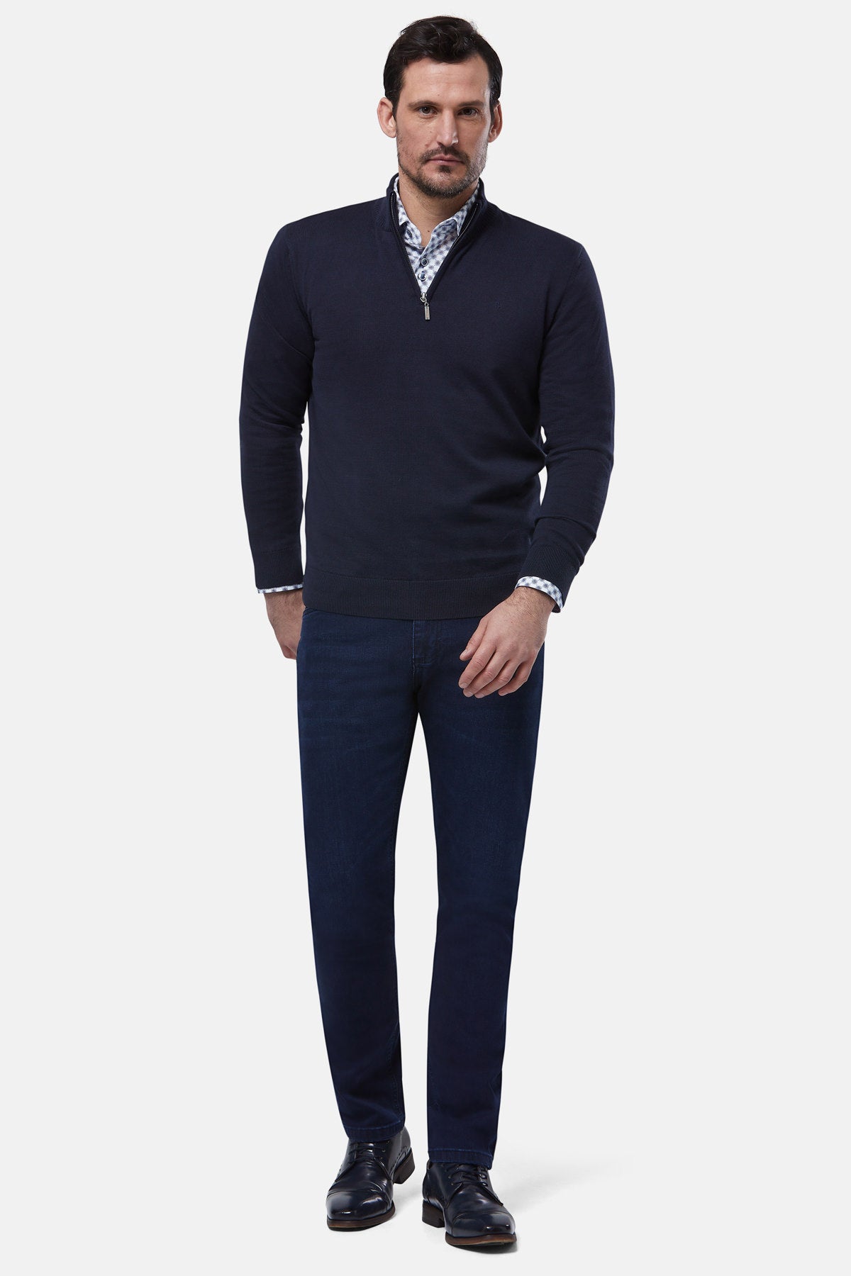 Quarter Zip Sweater By Benetti Menswear 
