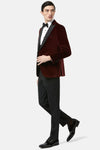 Jasper Bordo Tuxedo with Black Waistcoat By Benetti Menswear