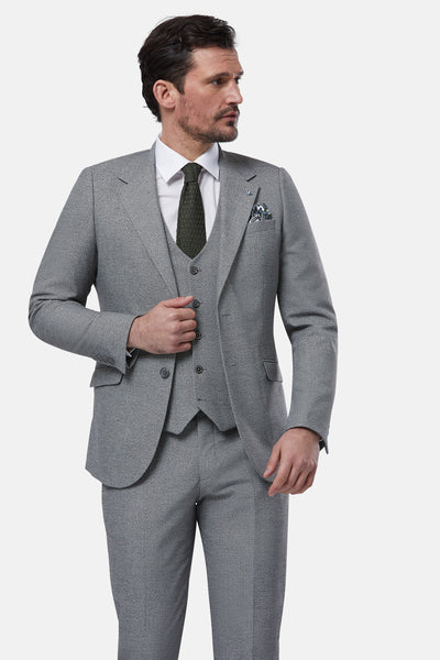 Prague Grey 3 Piece Suit By Benetti Menswear
