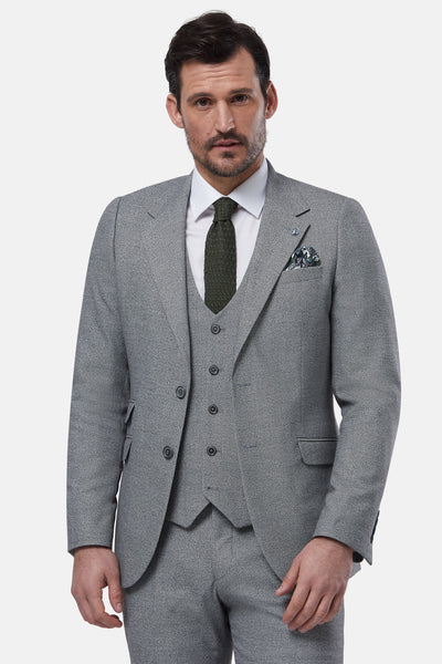 Prague Grey 3 Piece Suit By Benetti Menswear