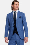 Cairo Blue 3 Piece Benetti Menswear Suit