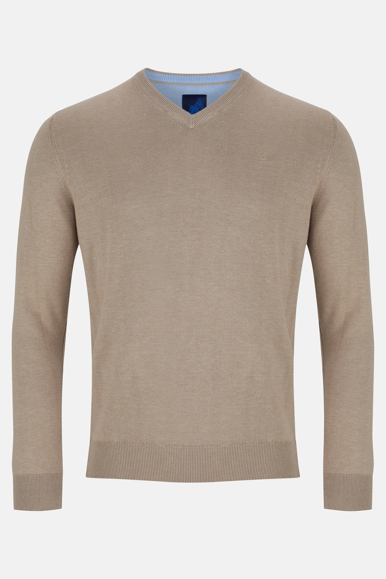 Benetti Menswear V Neck Sweater Stone 