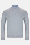 Benetti Qtr Zip Silver Sweater