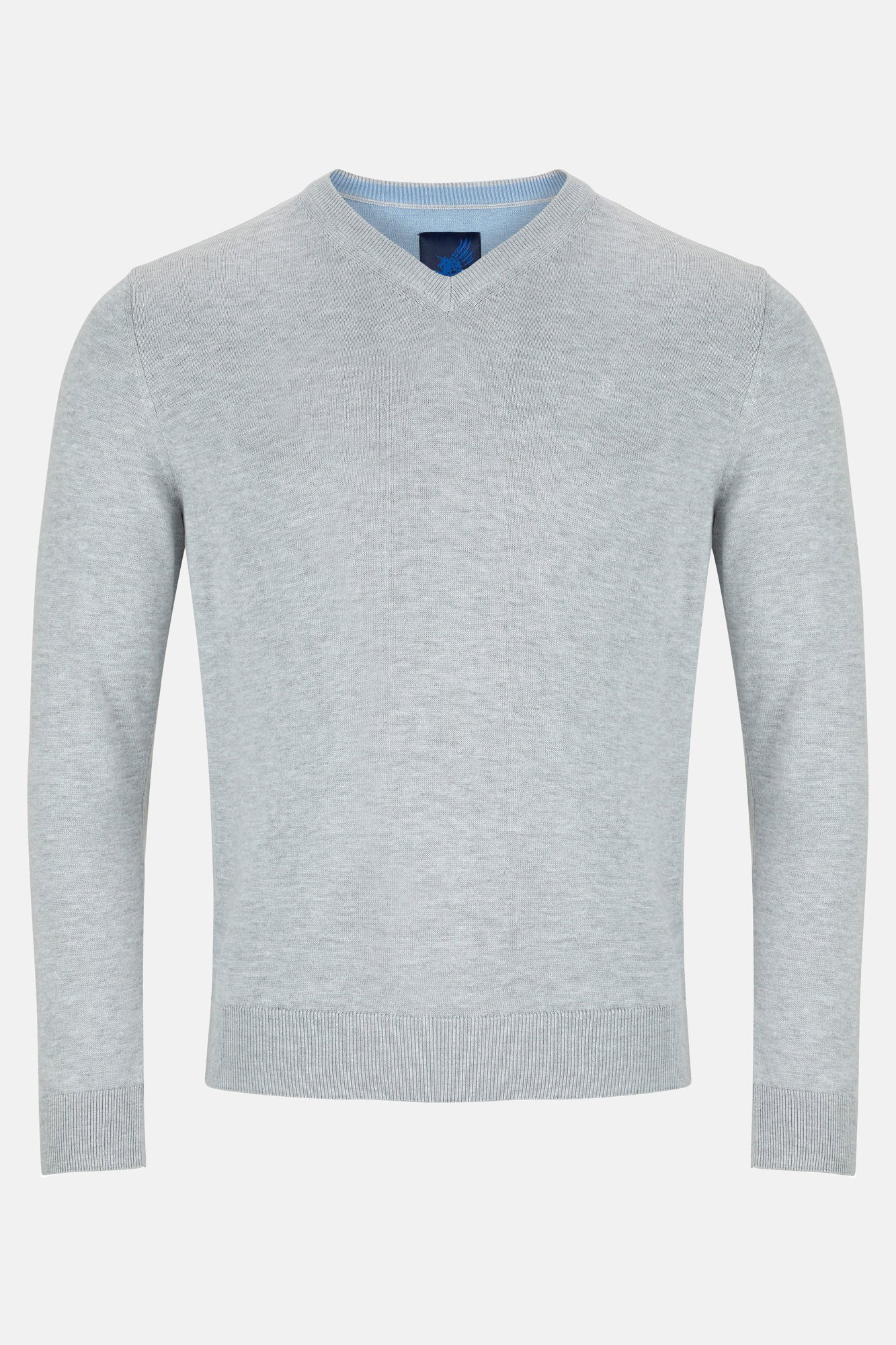 V Neck Silver Sweater 