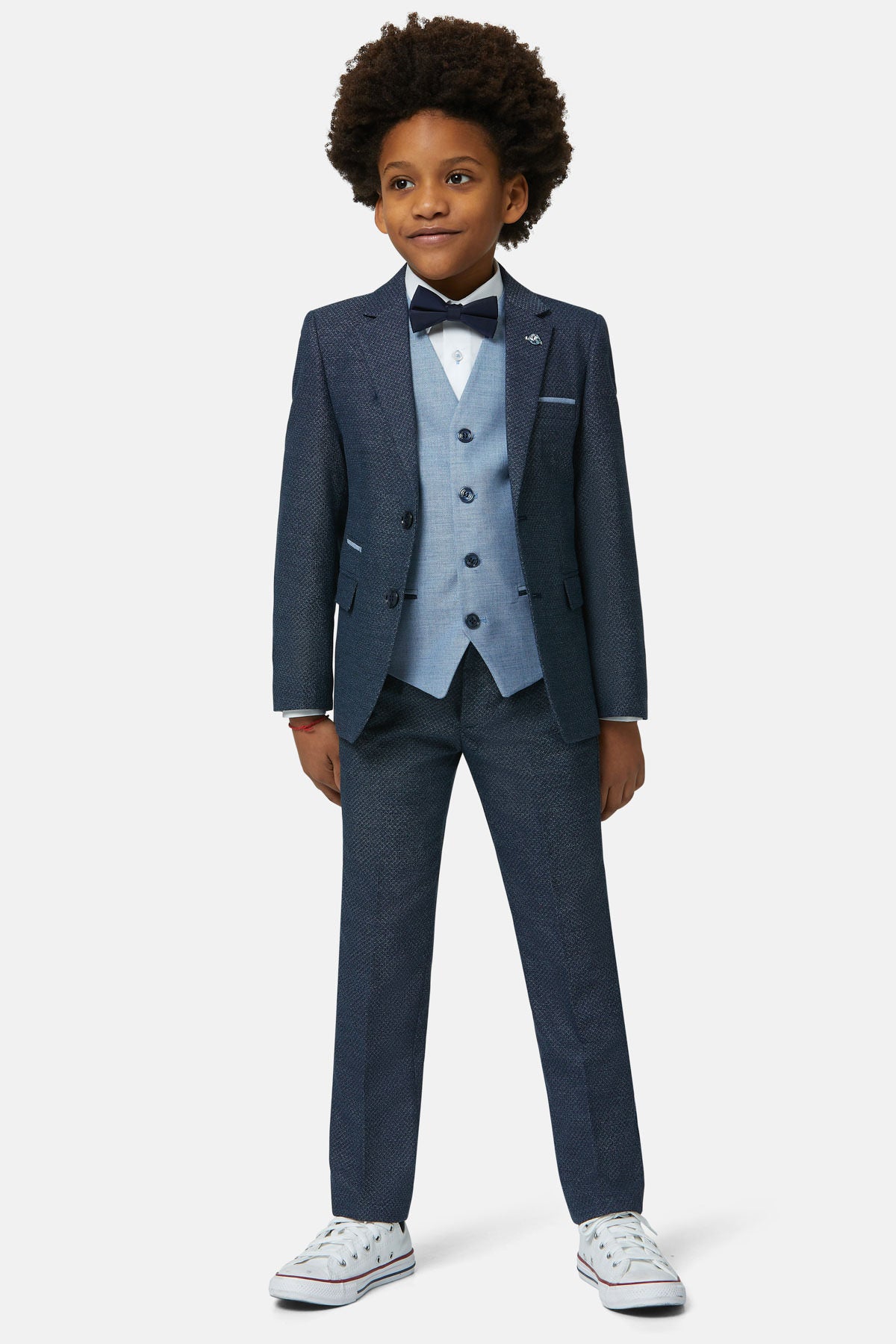 Boys navy sale 3 piece suit