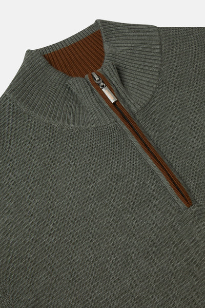 Errol Forest Qtr Zip Sweater