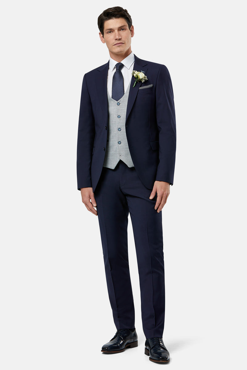 Harold Silver Waistcoat By Benetti Menswear 