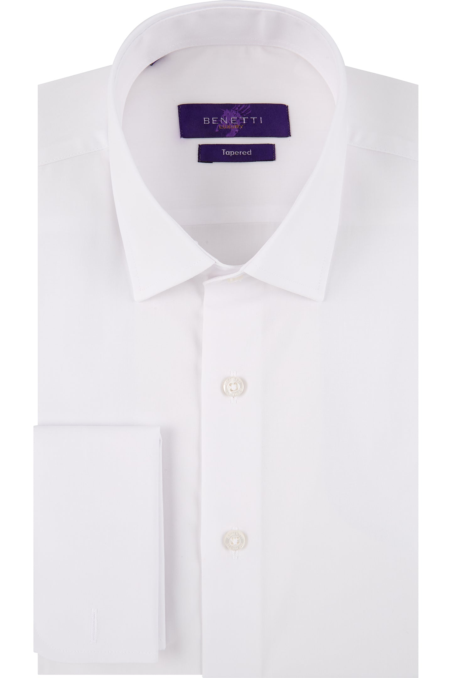 Benetti Double Cuff White Shirt