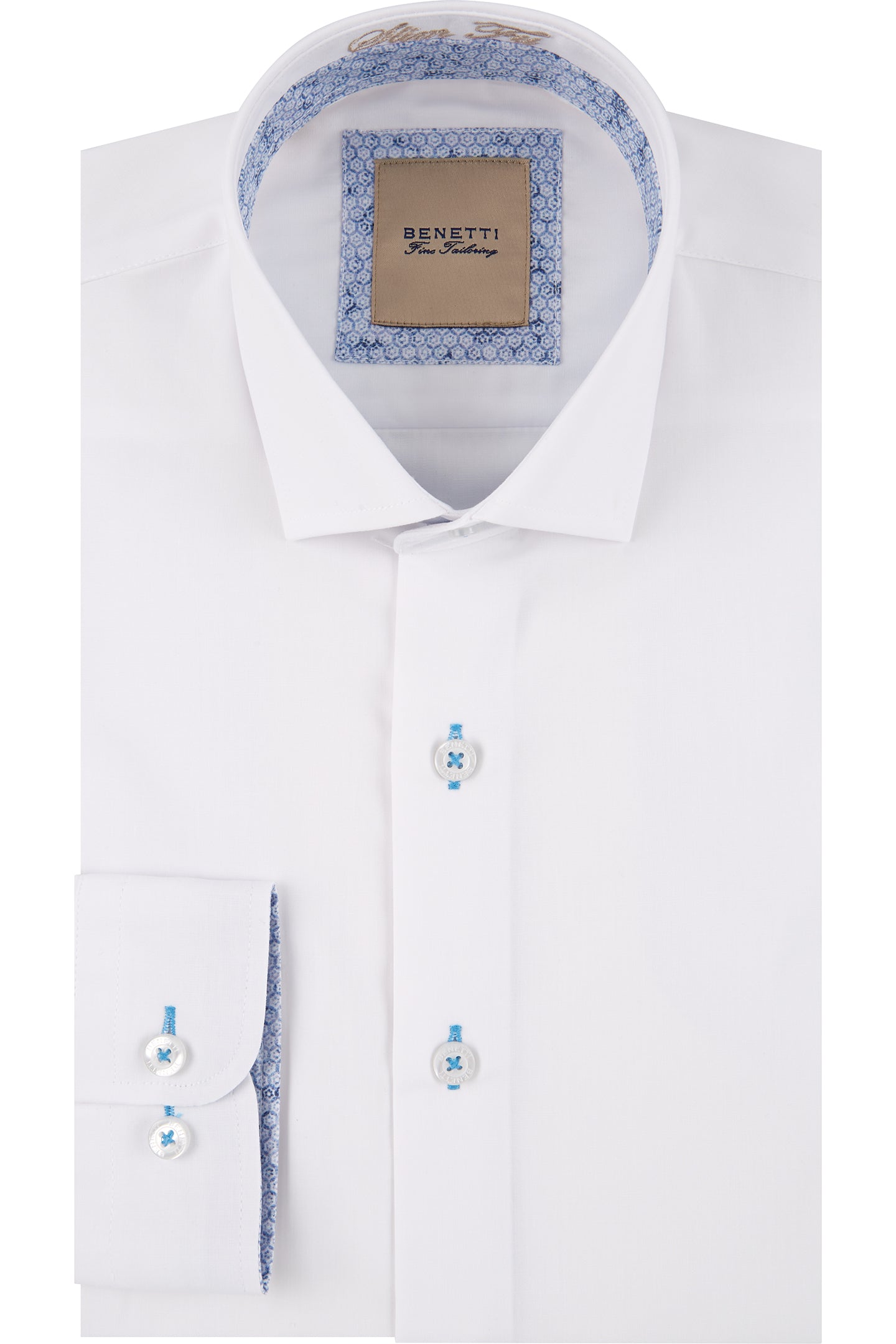 OBJ Slim Fit Formal Shirt: White